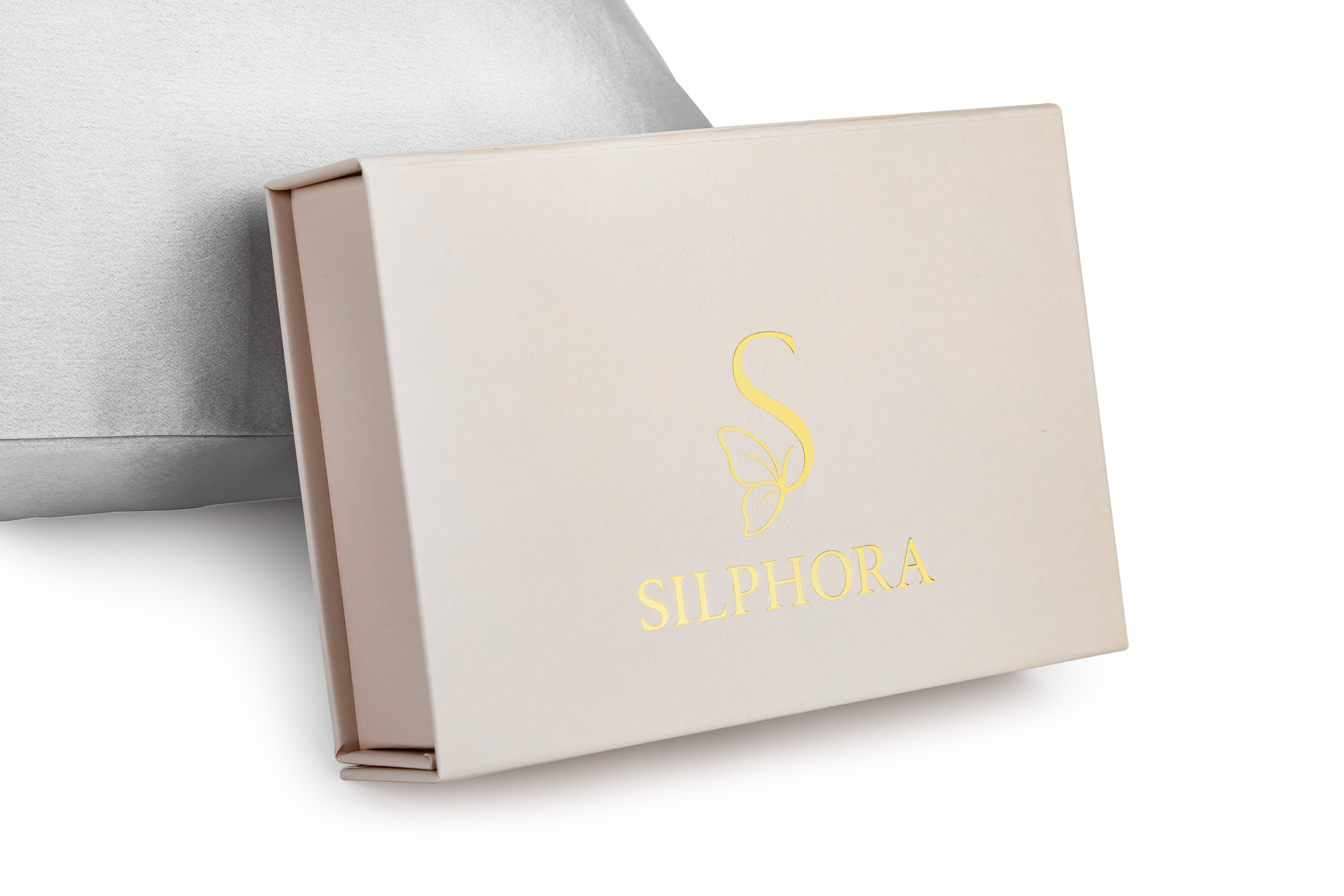 Silver Grey silk pillowcase made from 100% mulberry silk for smooth hair and healthy skin