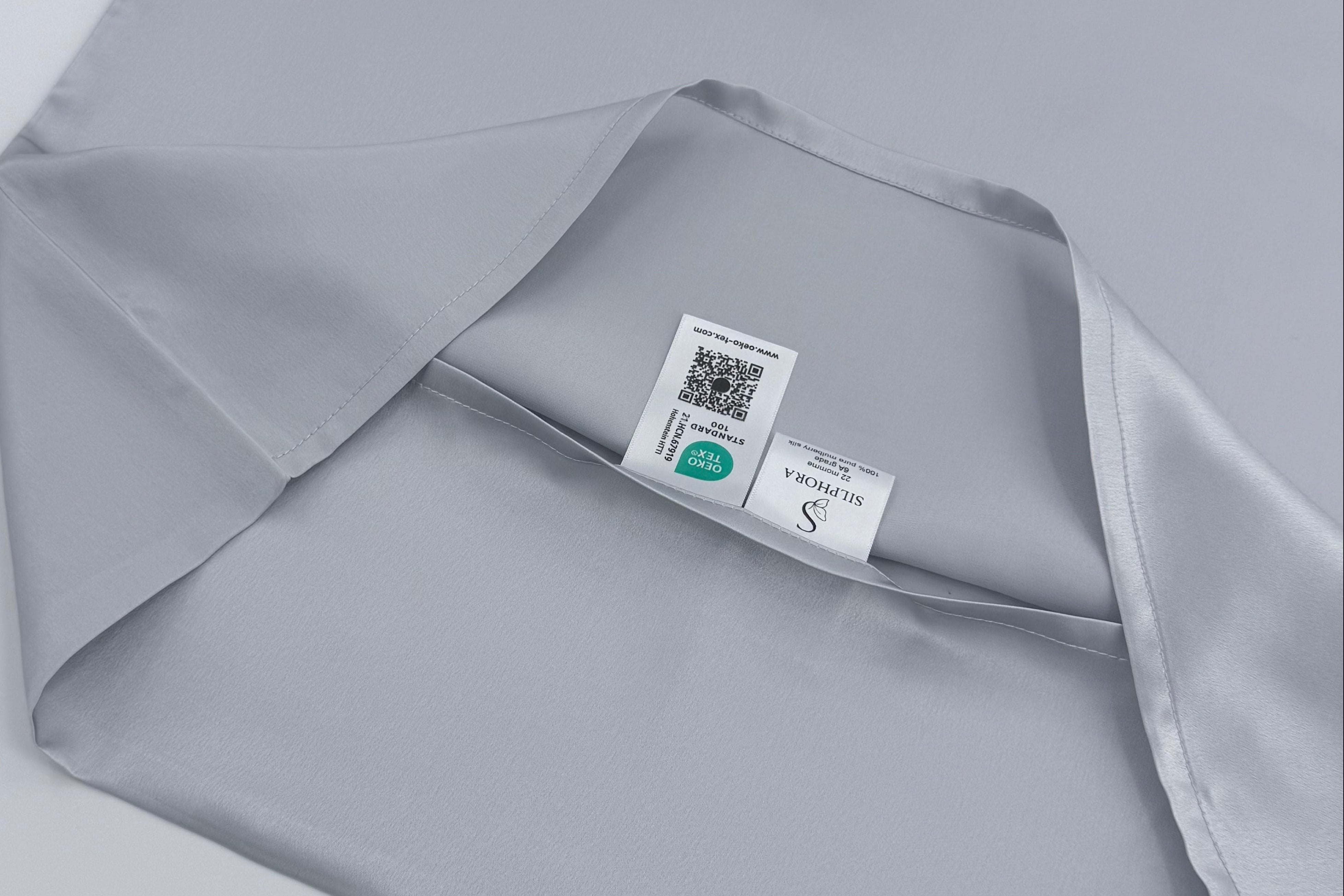 Μεταξωτή μαξιλαροθήκη – Silver Grey