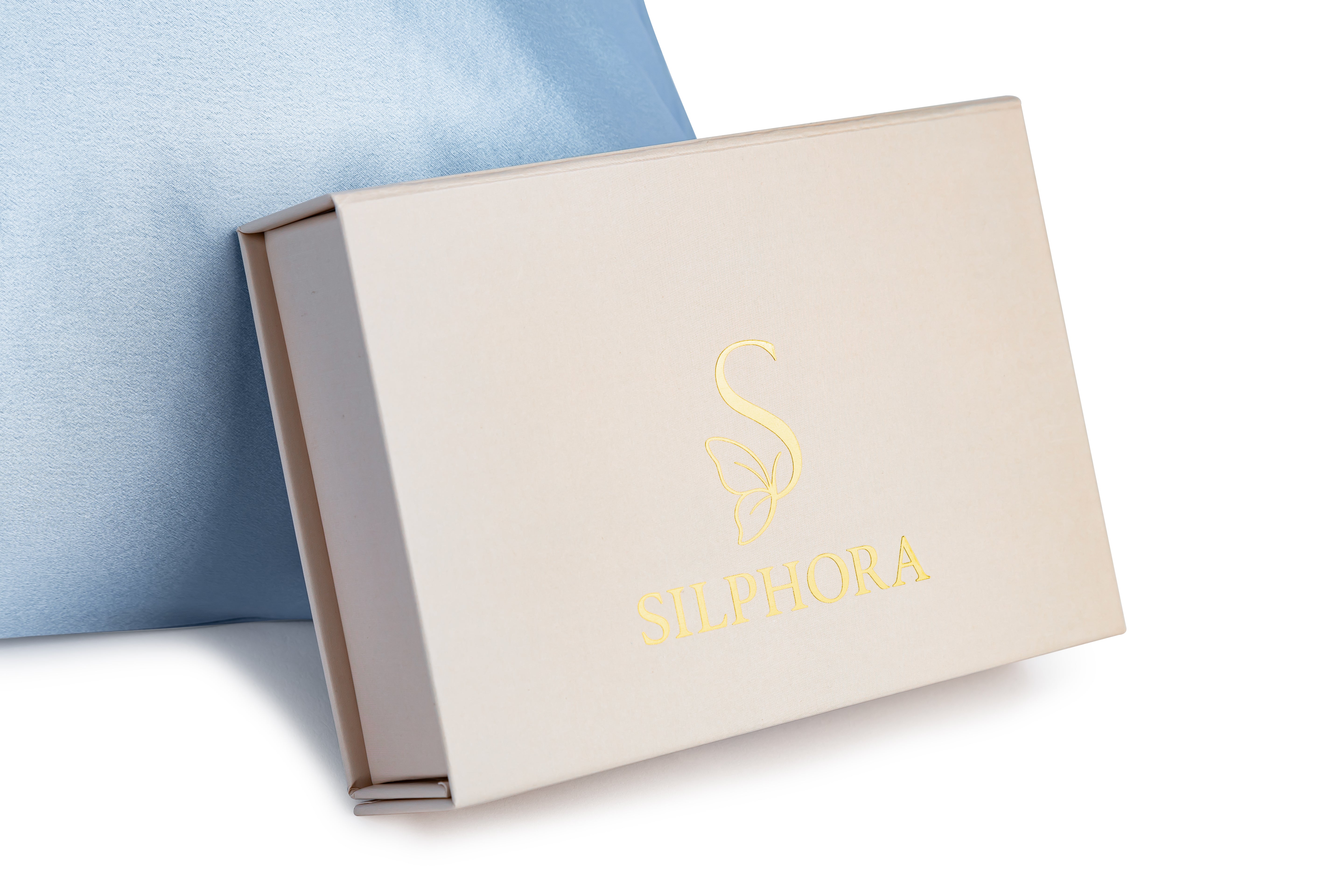 Sky Blue silk pillowcase made from 100% mulberry silk for smooth hair and glowing skin
